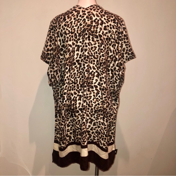 Area Stars Leopard Print Open Front Poncho, OS NWT - Picture 6 of 6
